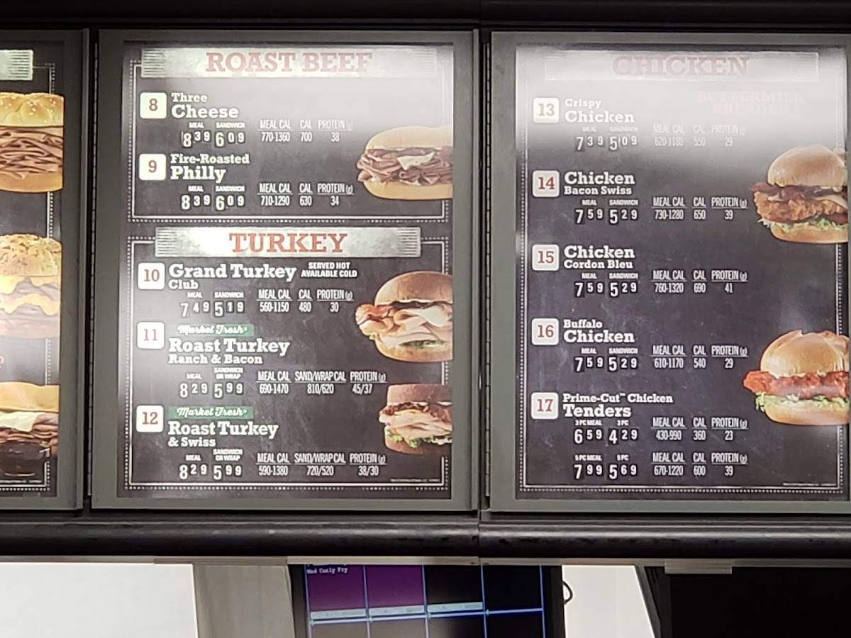 Arby's меню