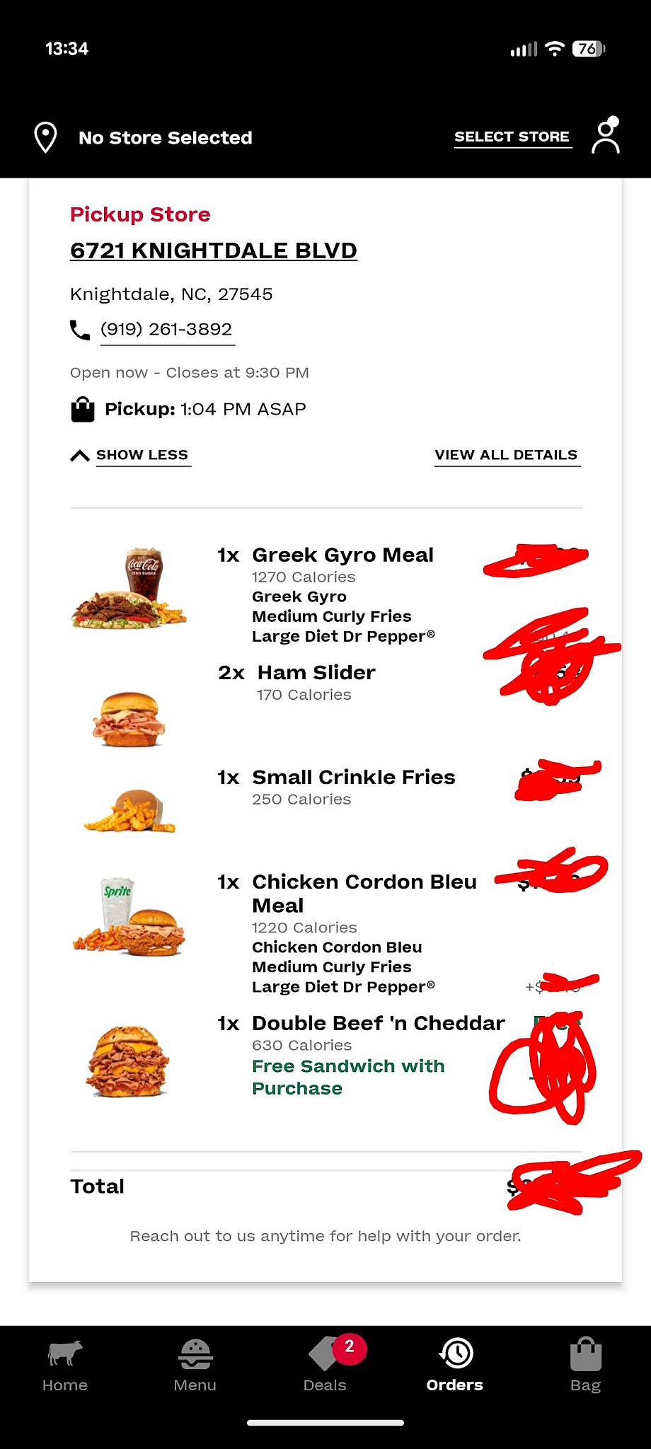 Arby's меню