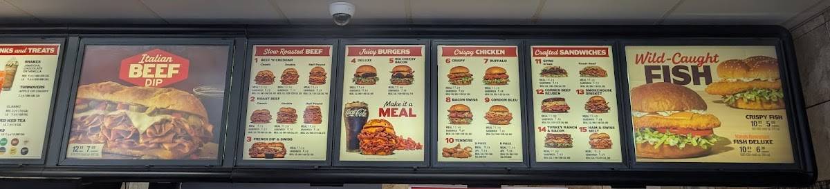 Arby's меню
