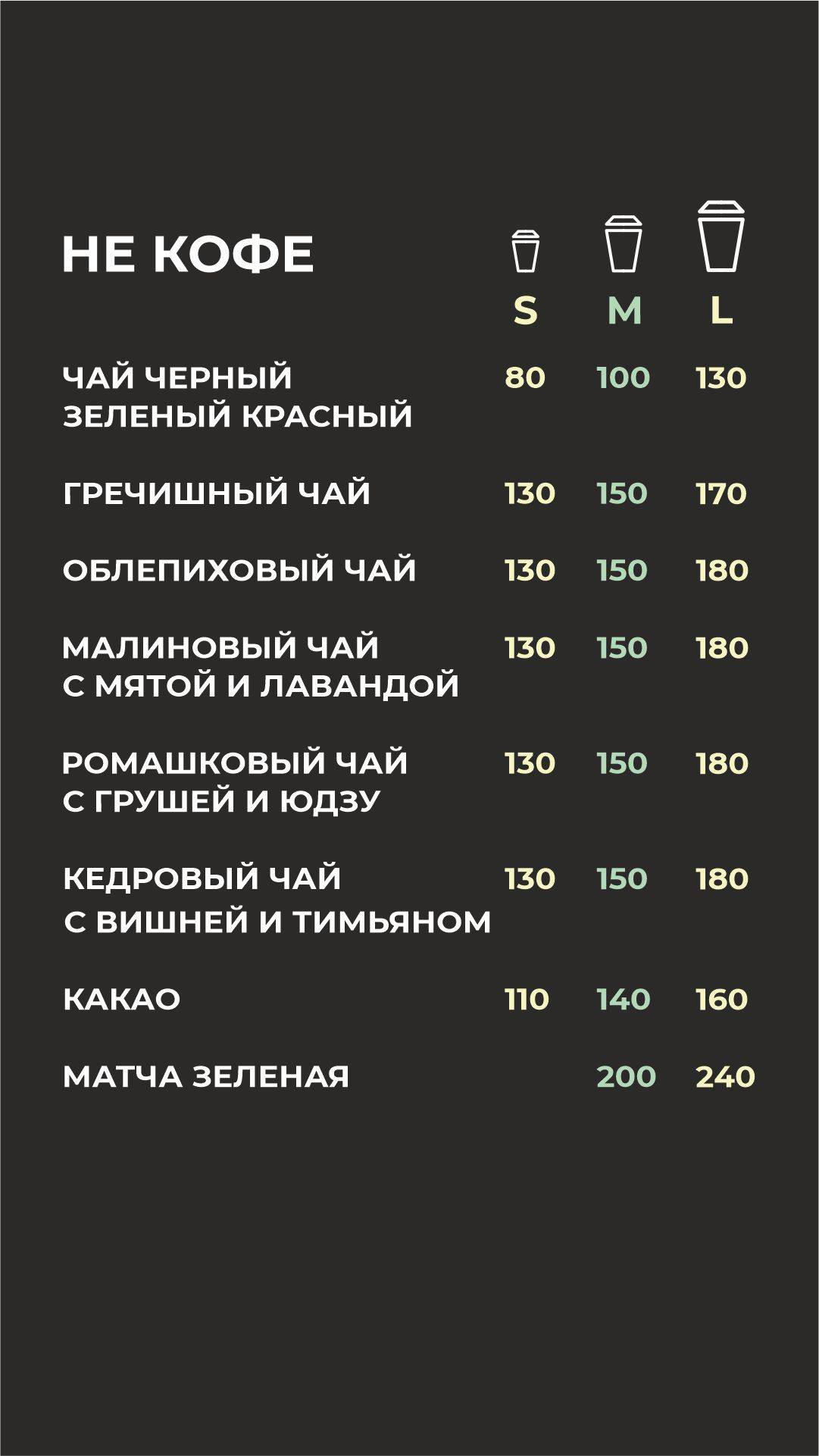 Арктическая Кофейня меню