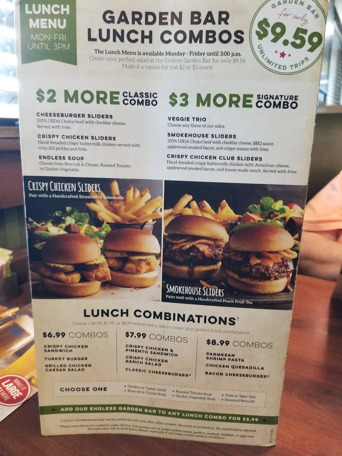 Ruby Tuesday меню
