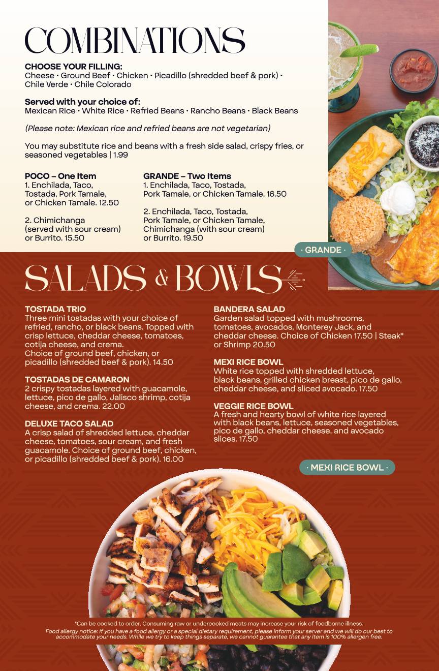 Azteca Mexican Restaurant меню