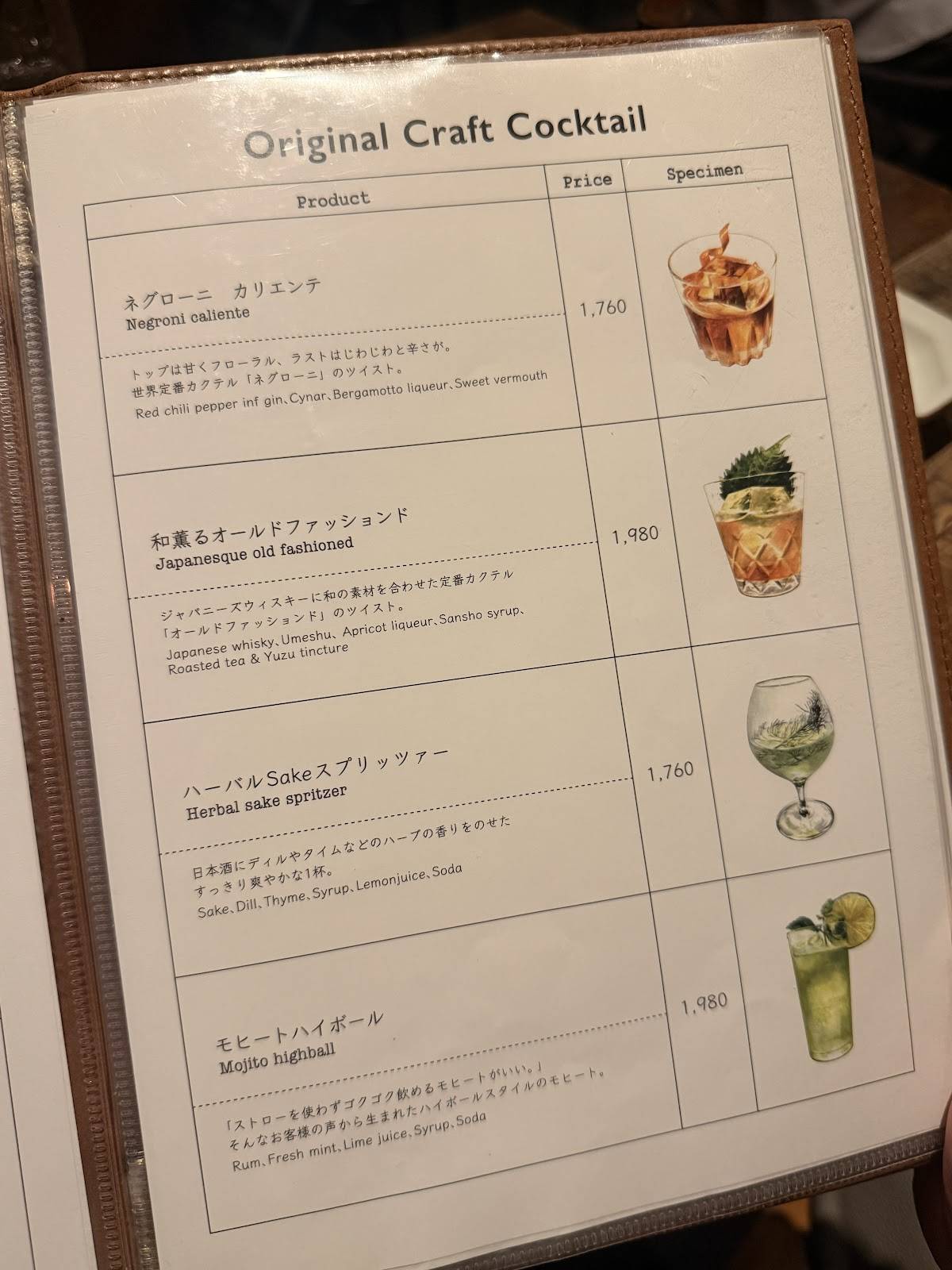 BAR COCKTAIL WORKS 上野 меню