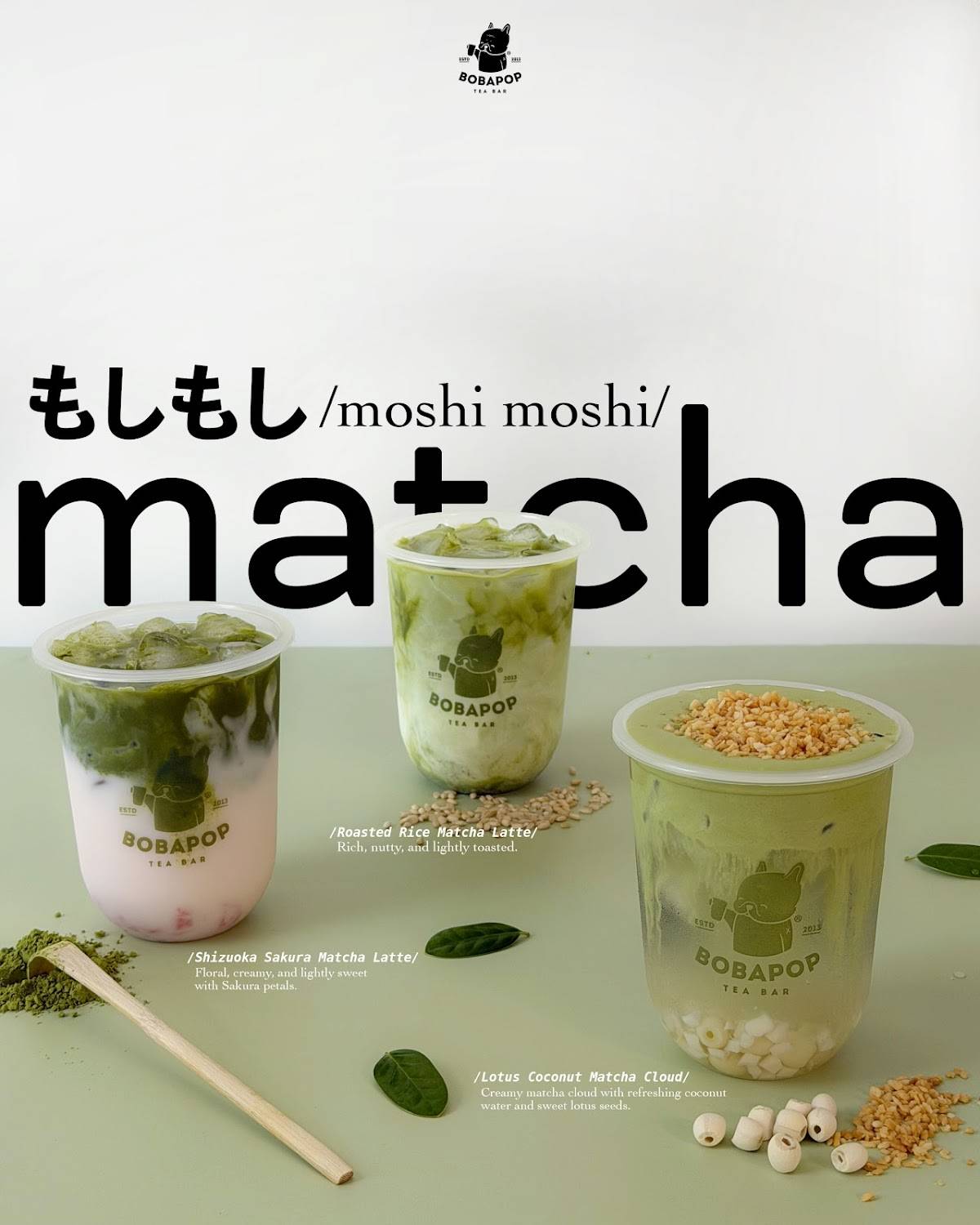 BOBAPOP TEA BAR меню