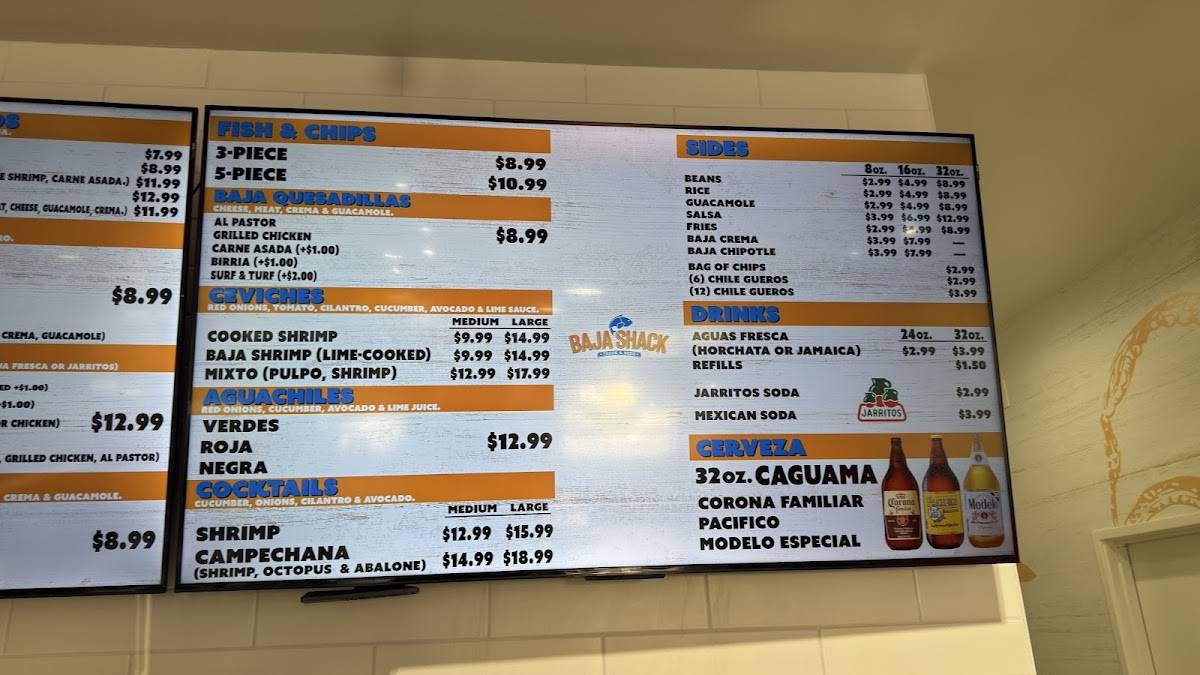Baja Shack меню