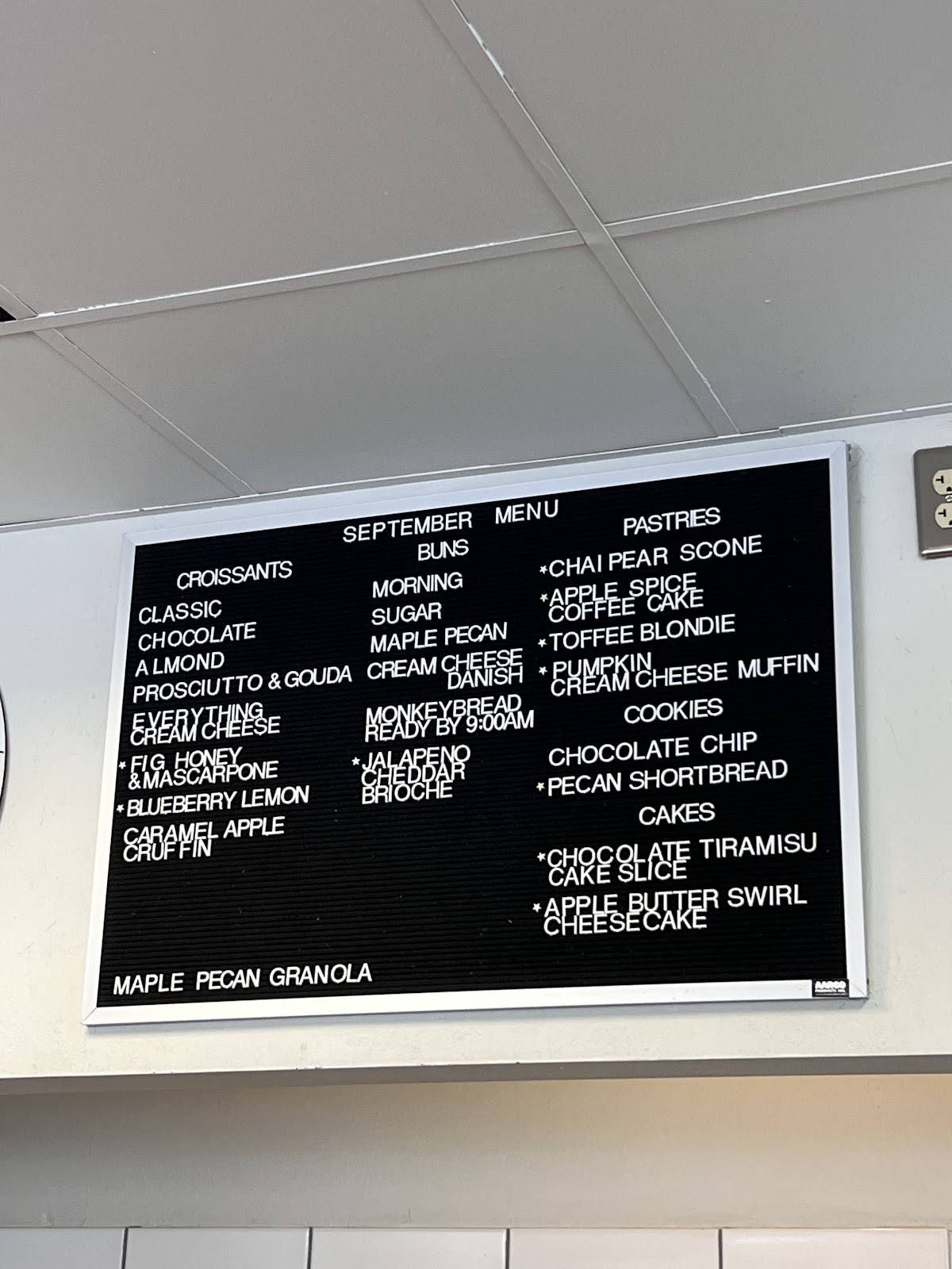 Bakehouse меню