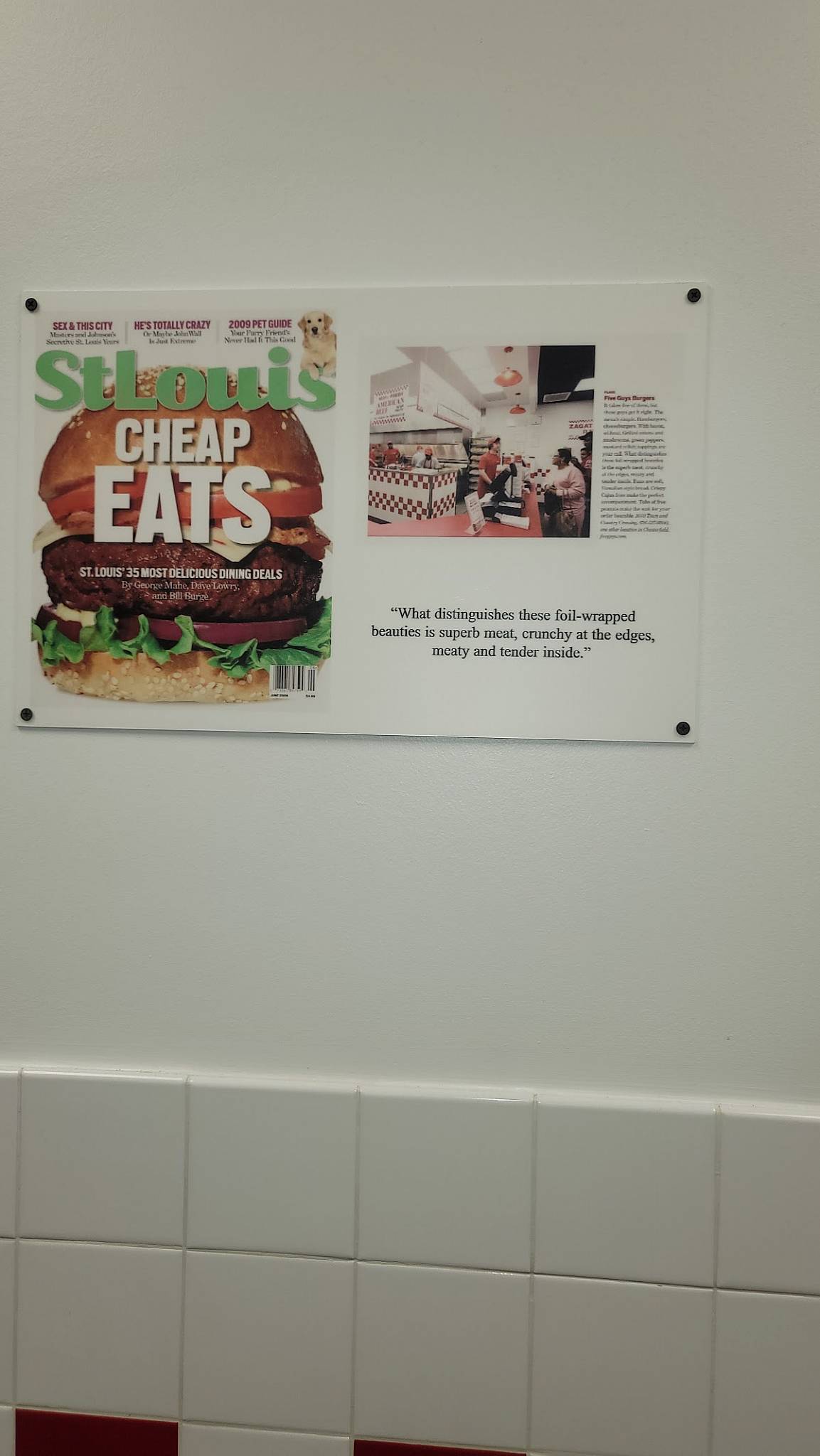 Five Guys меню