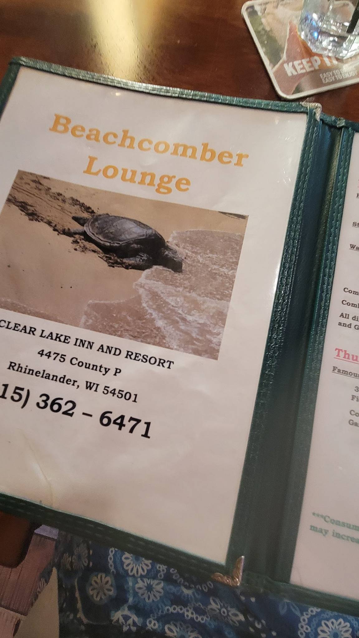Beachcomber Lounge меню
