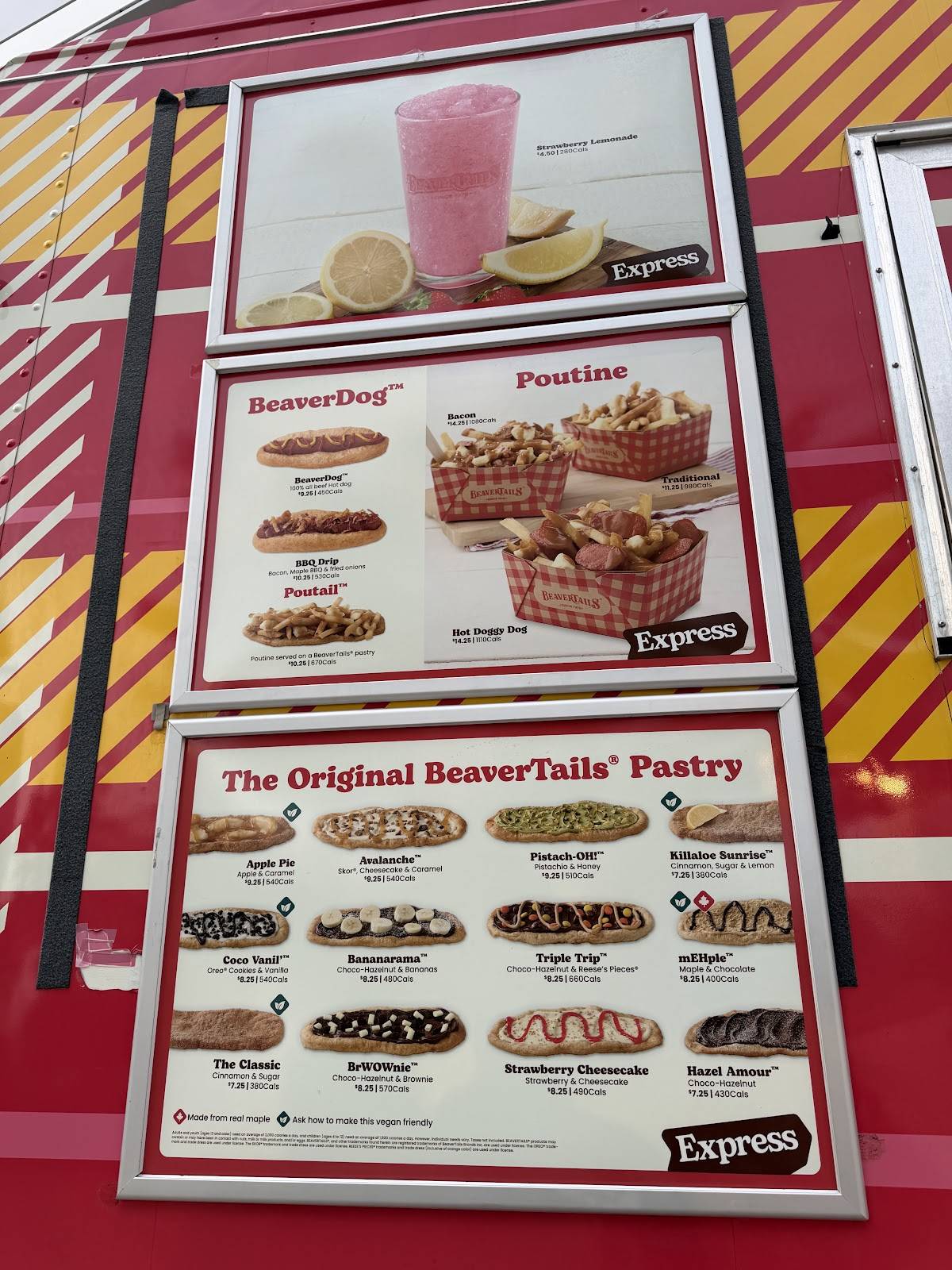 BeaverTails - Queues de Castor (Toronto Waterfront) меню