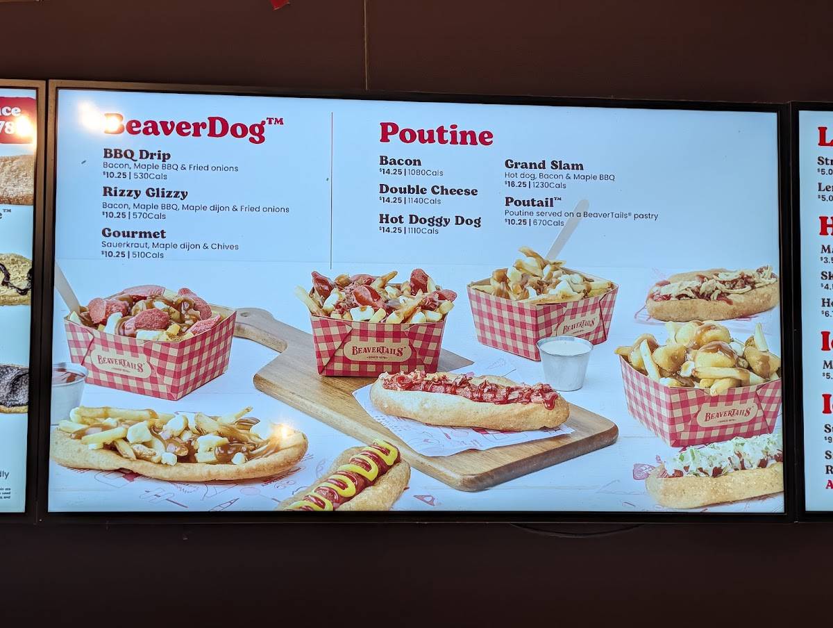 BeaverTails - Queues de Castor (Toronto Waterfront) меню