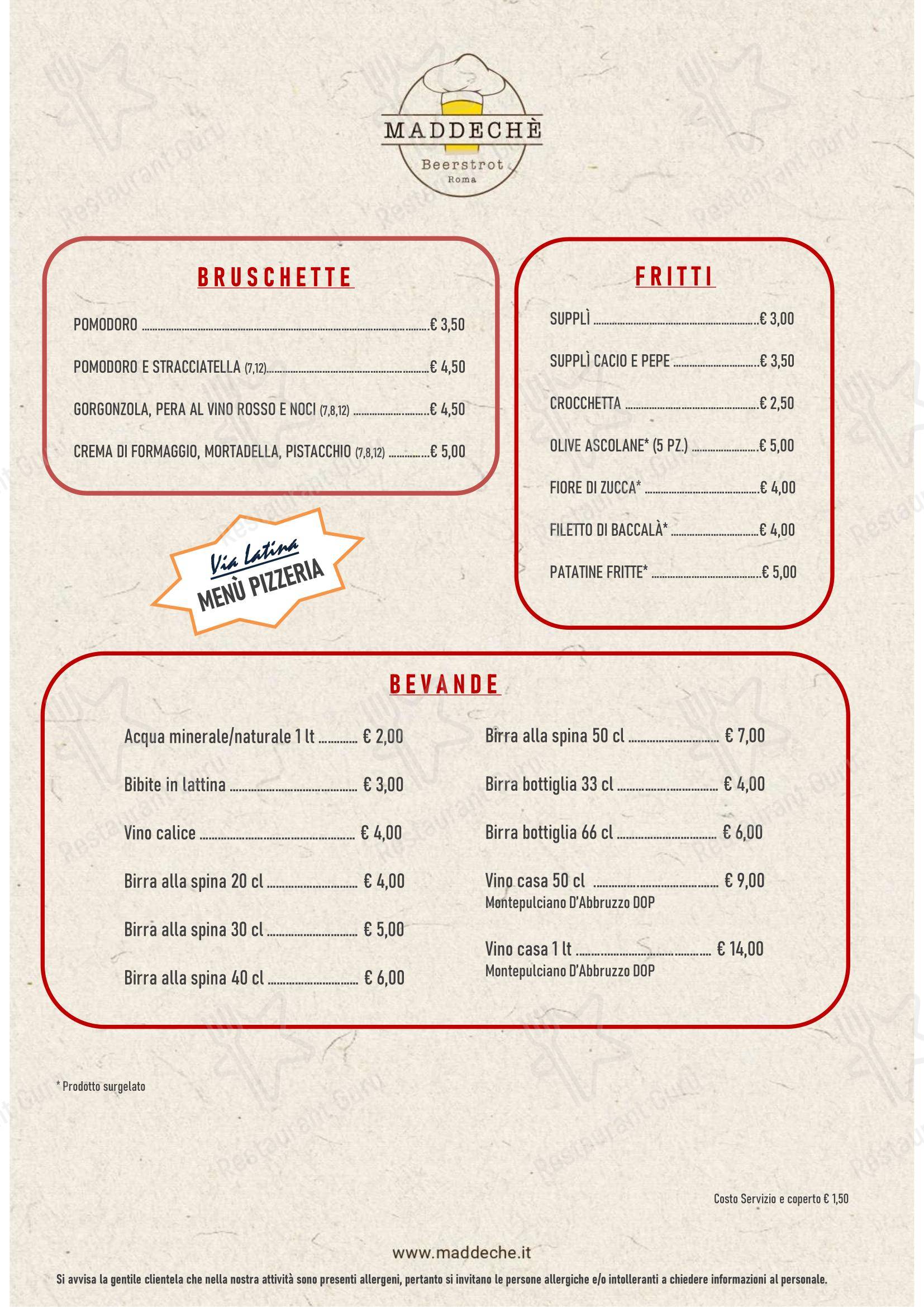 Beerstrot Roma в Риме - Меню напитков