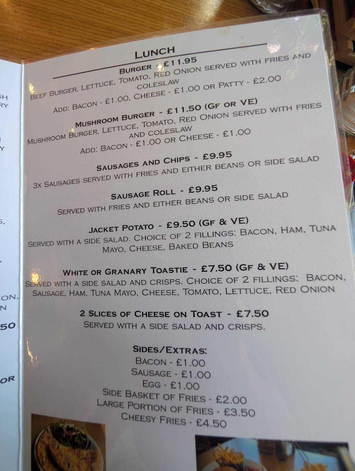 Beryls Cafe меню