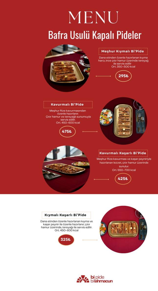 Bi'Pide Bi'Lahmacun меню