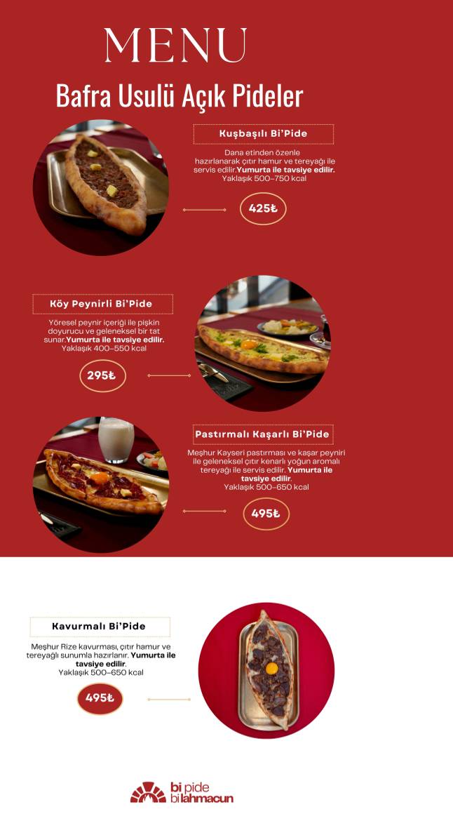Bi'Pide Bi'Lahmacun меню