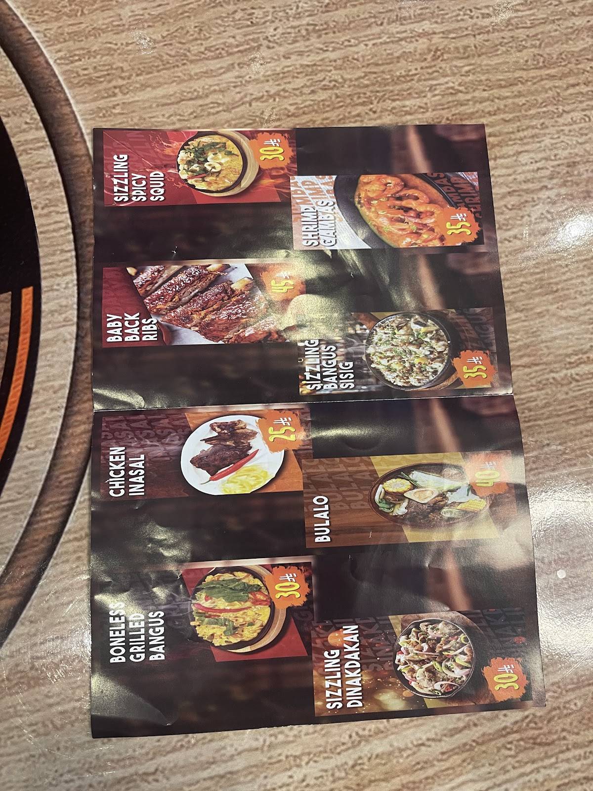 Billy's Grill меню