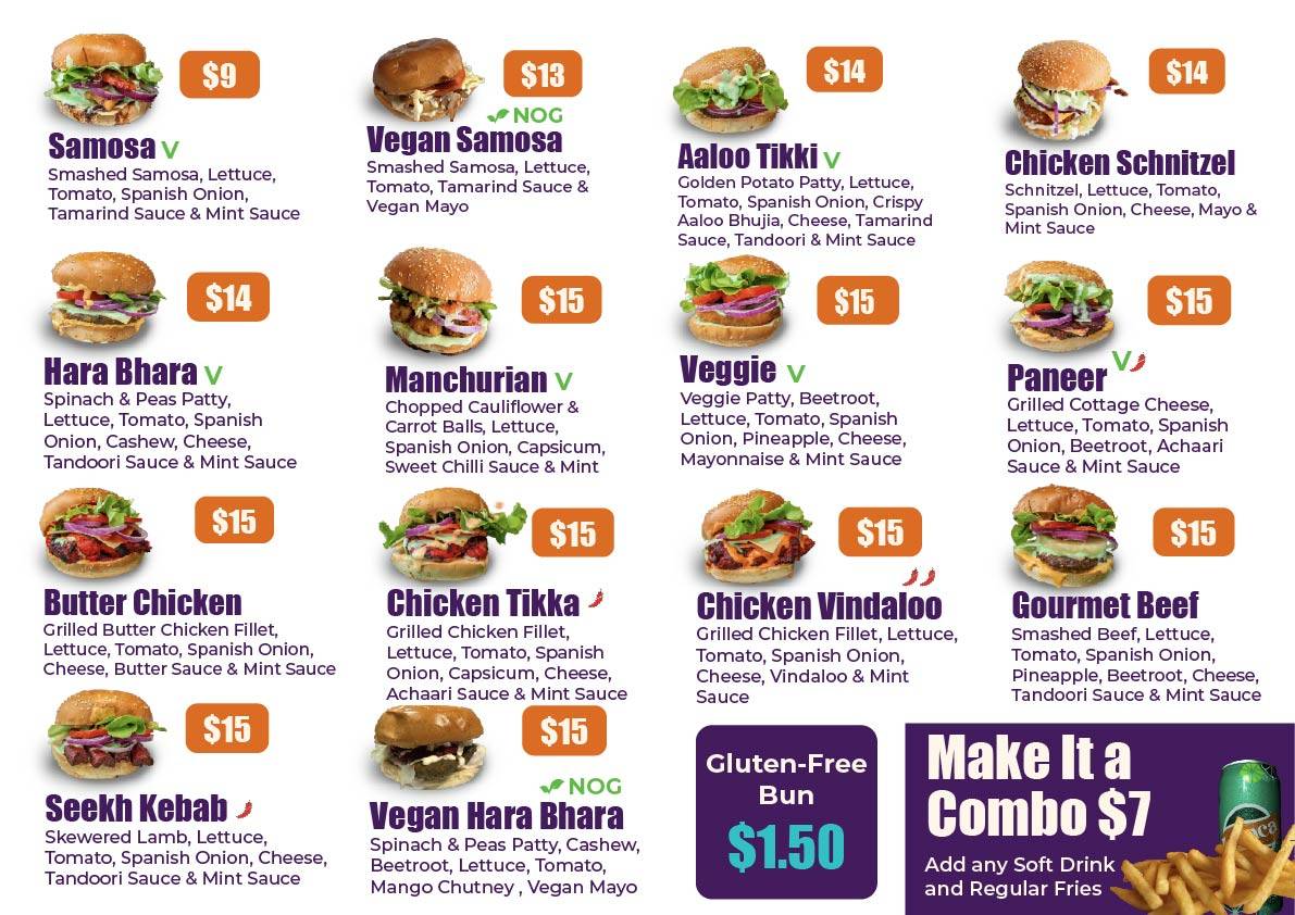 Bollywood Burgers North Rocks меню