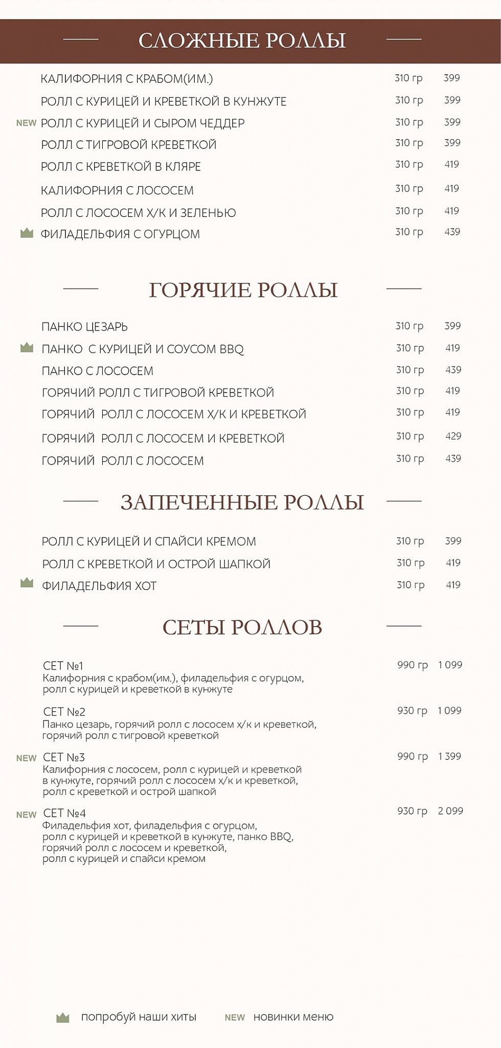 Бутик кафе и доставка еды меню