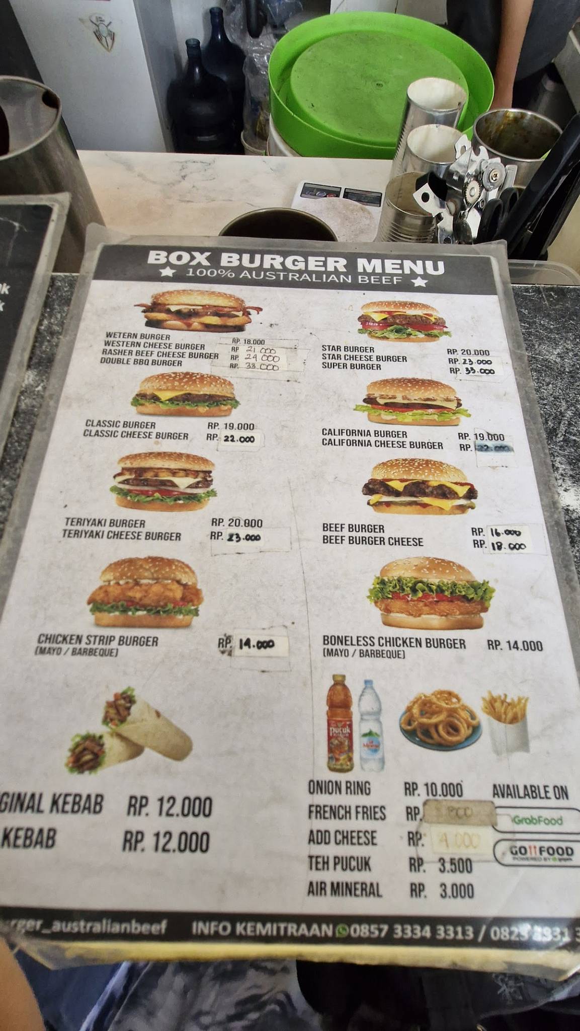 Box Burger меню