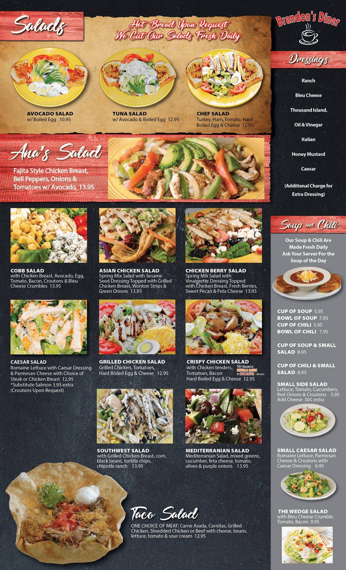 Brandon's Diner меню