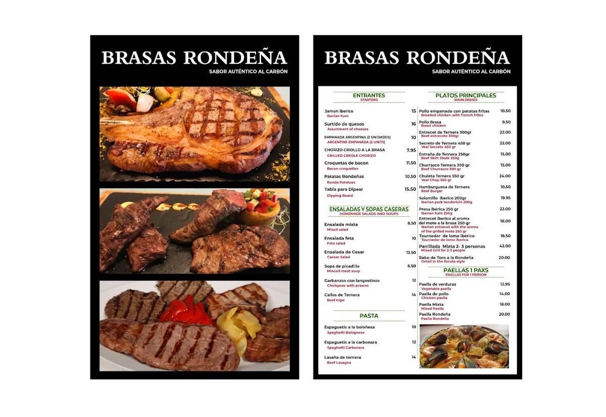 Brasas Rondeña меню