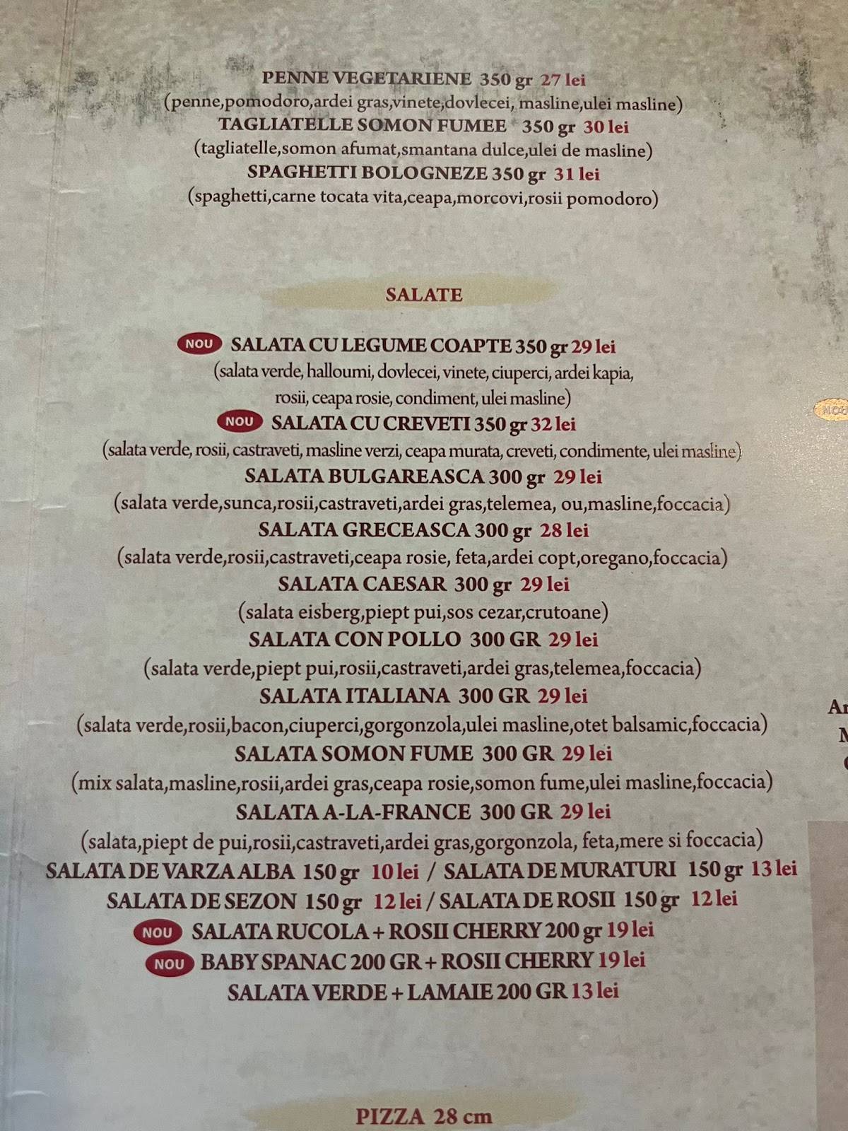 Inside Bistro меню