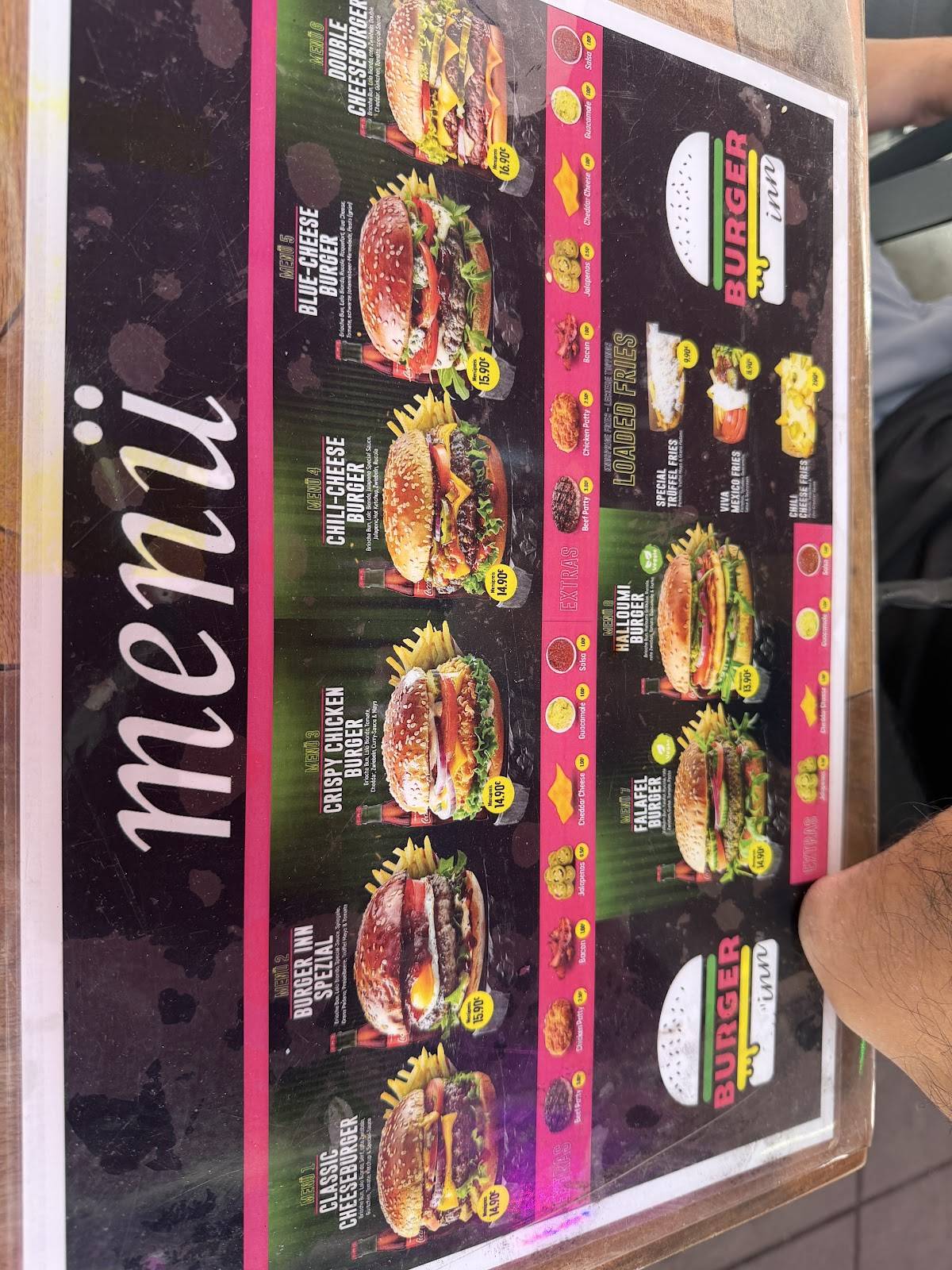 Burger Inn меню