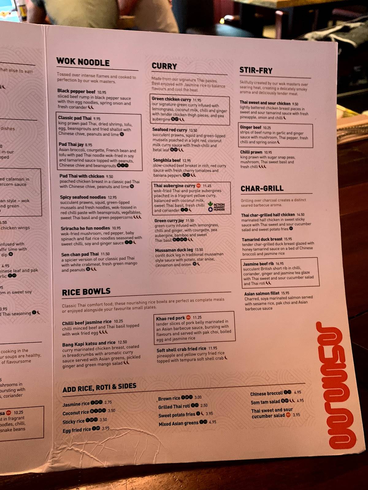 Busaba Shoreditch меню