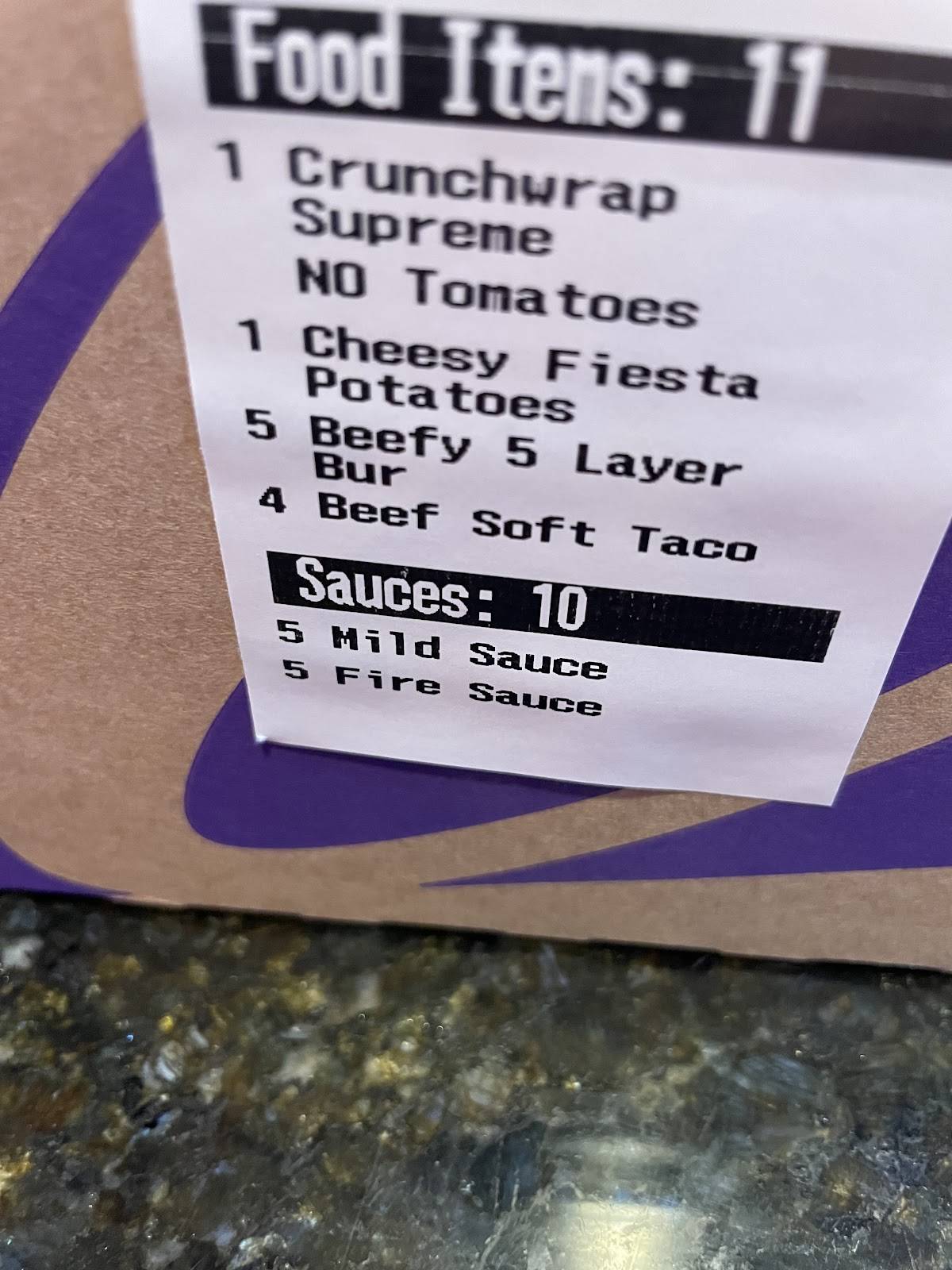 Taco Bell меню