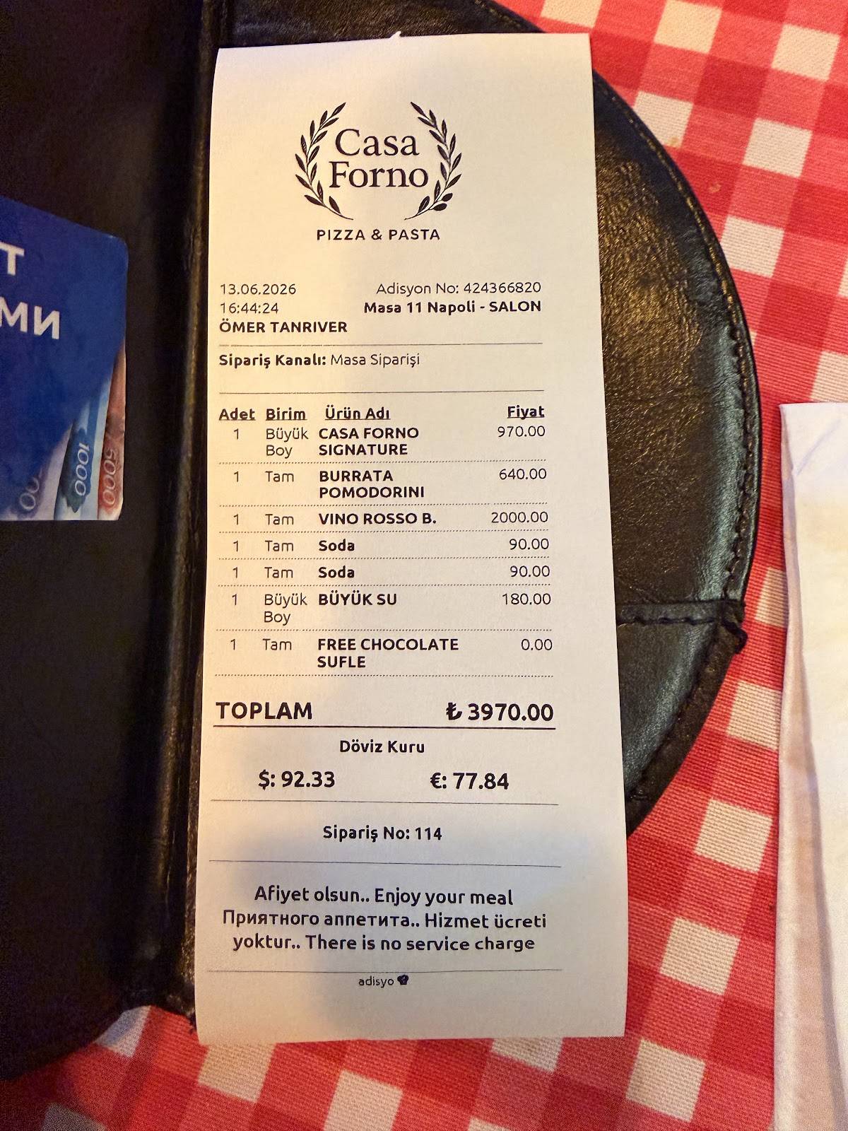 CASA FORNO PIZZA PASTA меню