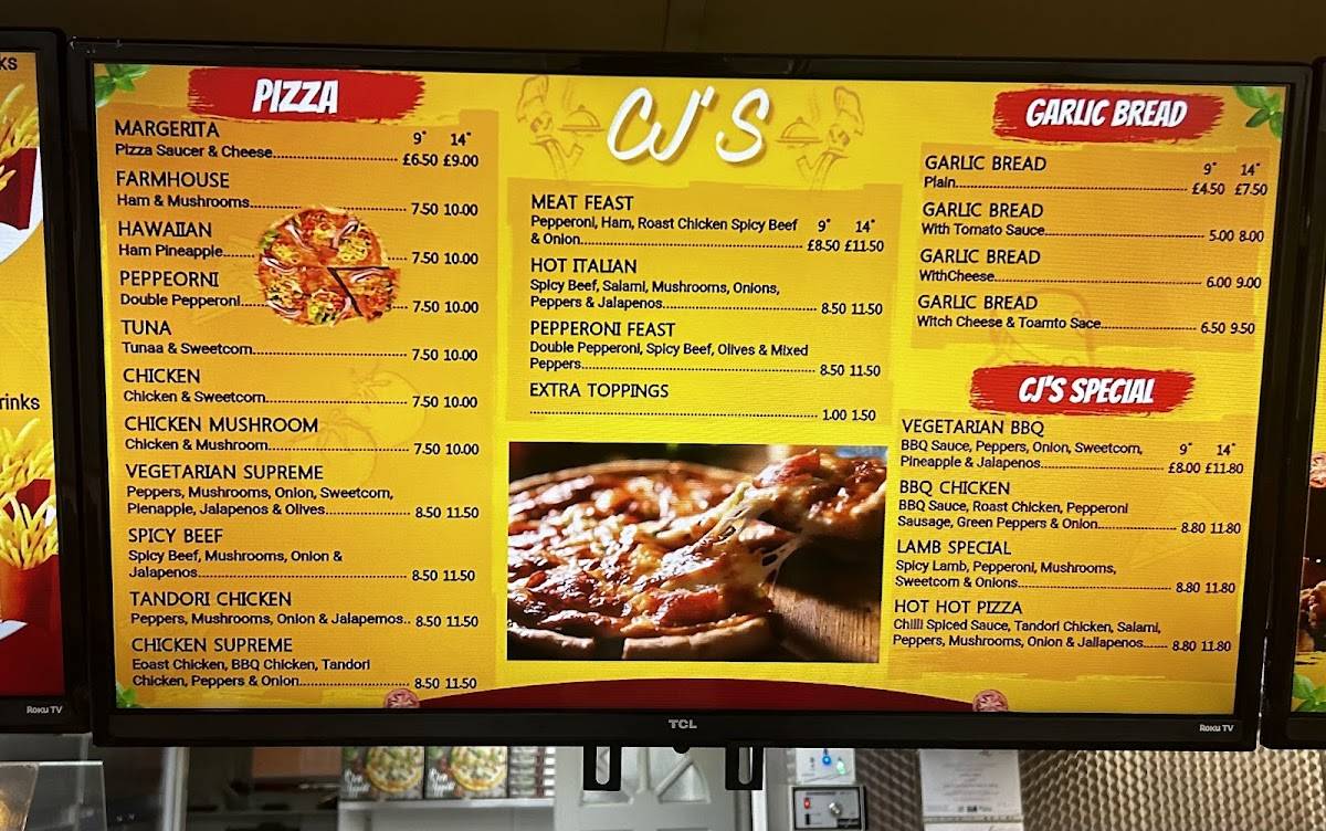 CJ Chicken Pizza меню