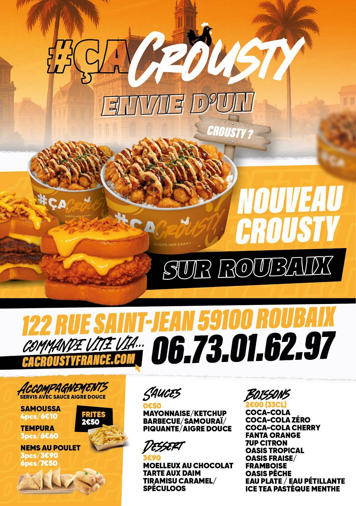 CaCrousty Roubaix меню