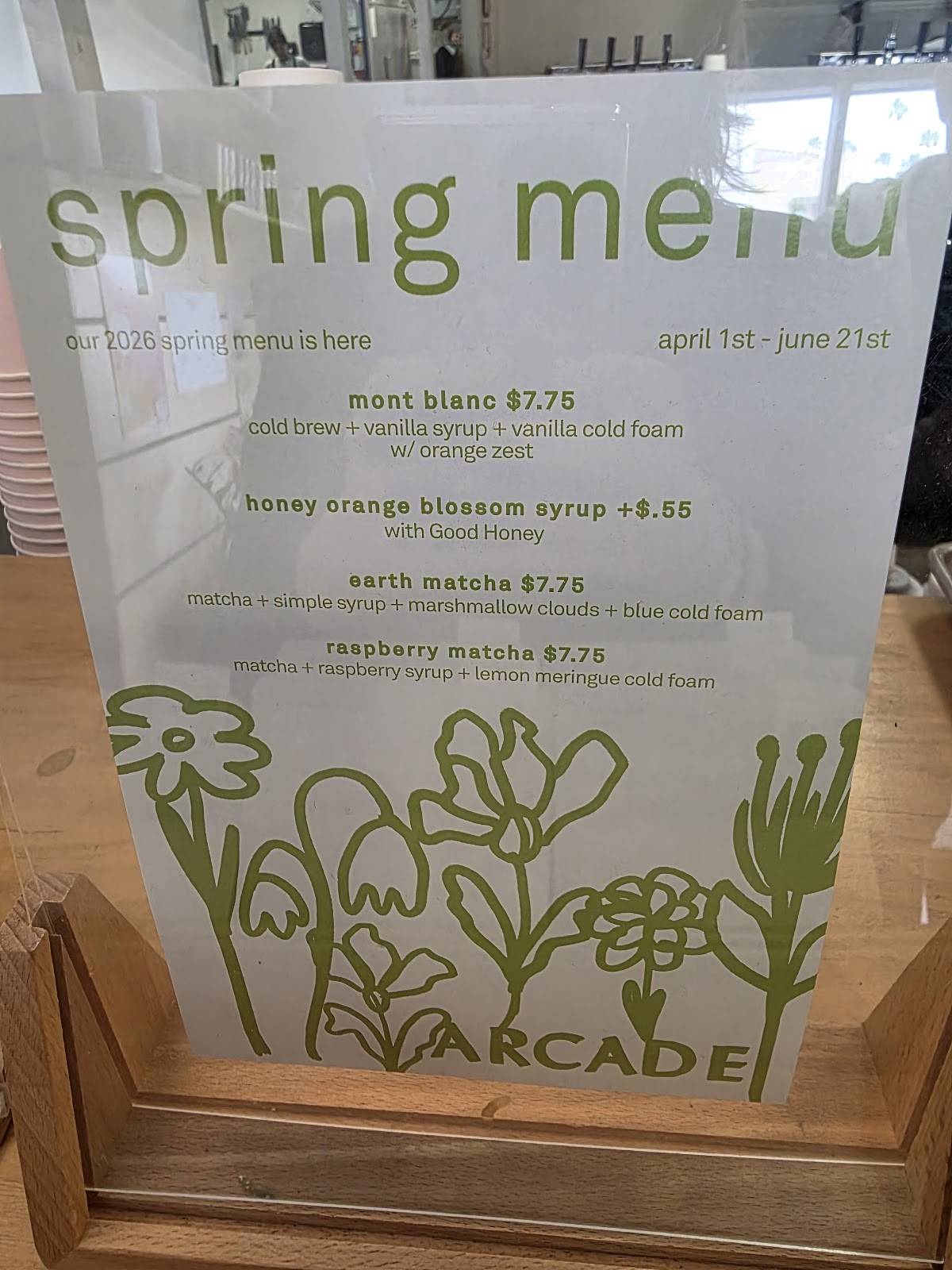 Arcade Coffee Roasters - Tasting Room меню