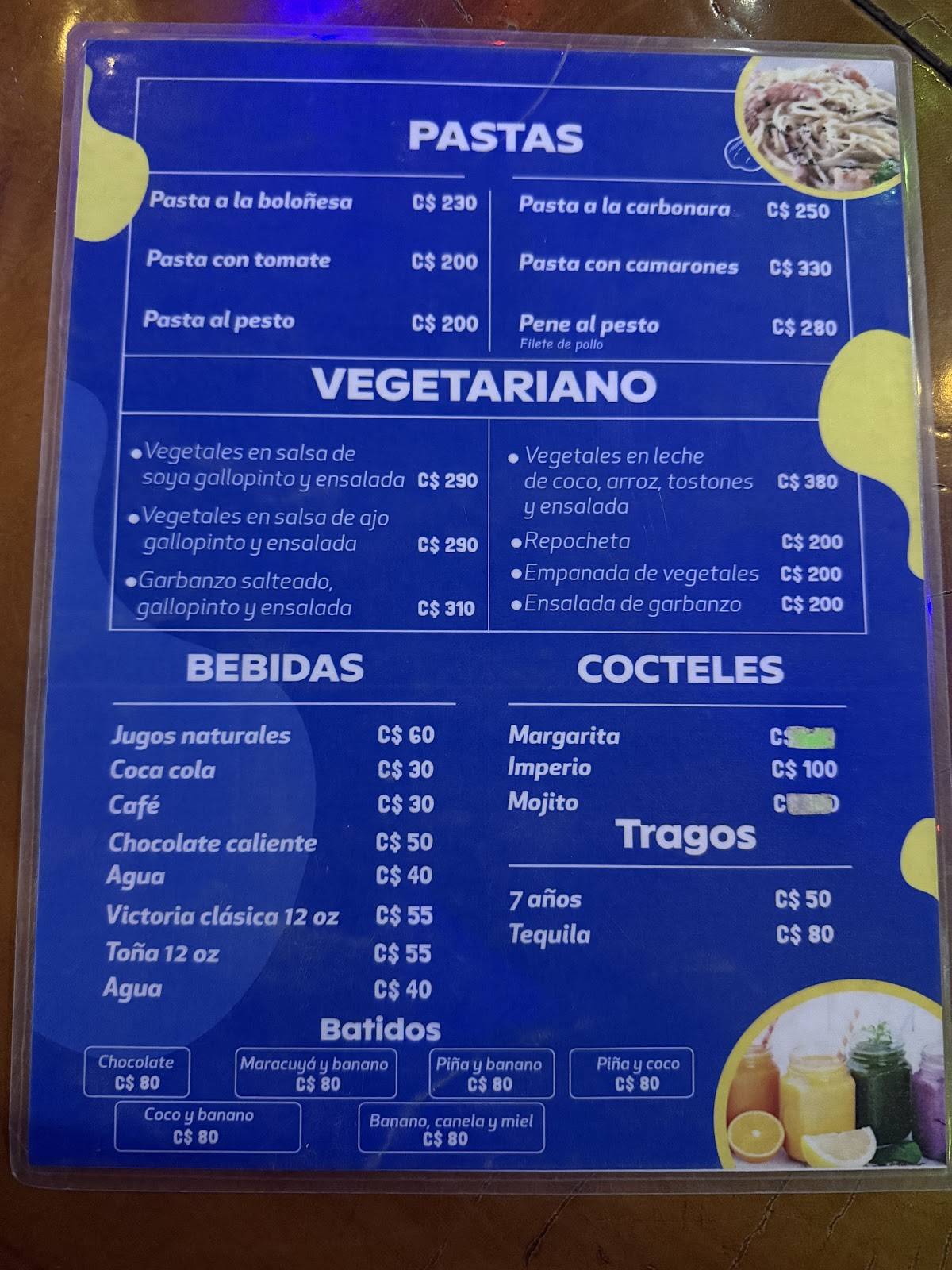 Cafe El Imperio меню