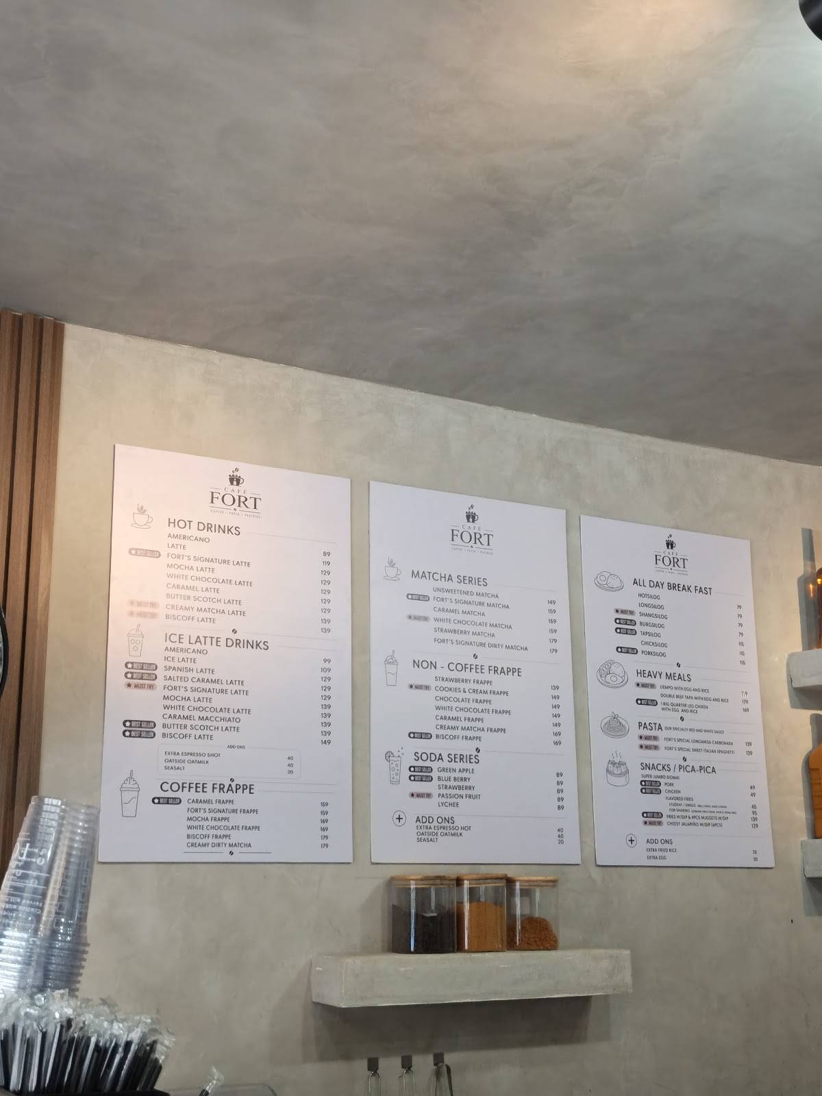 Café Fort - Sta Rosa меню