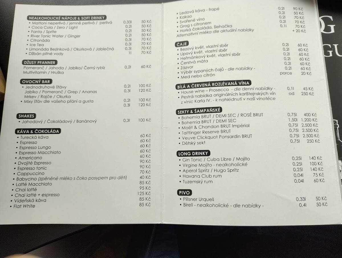 Café Gusto меню