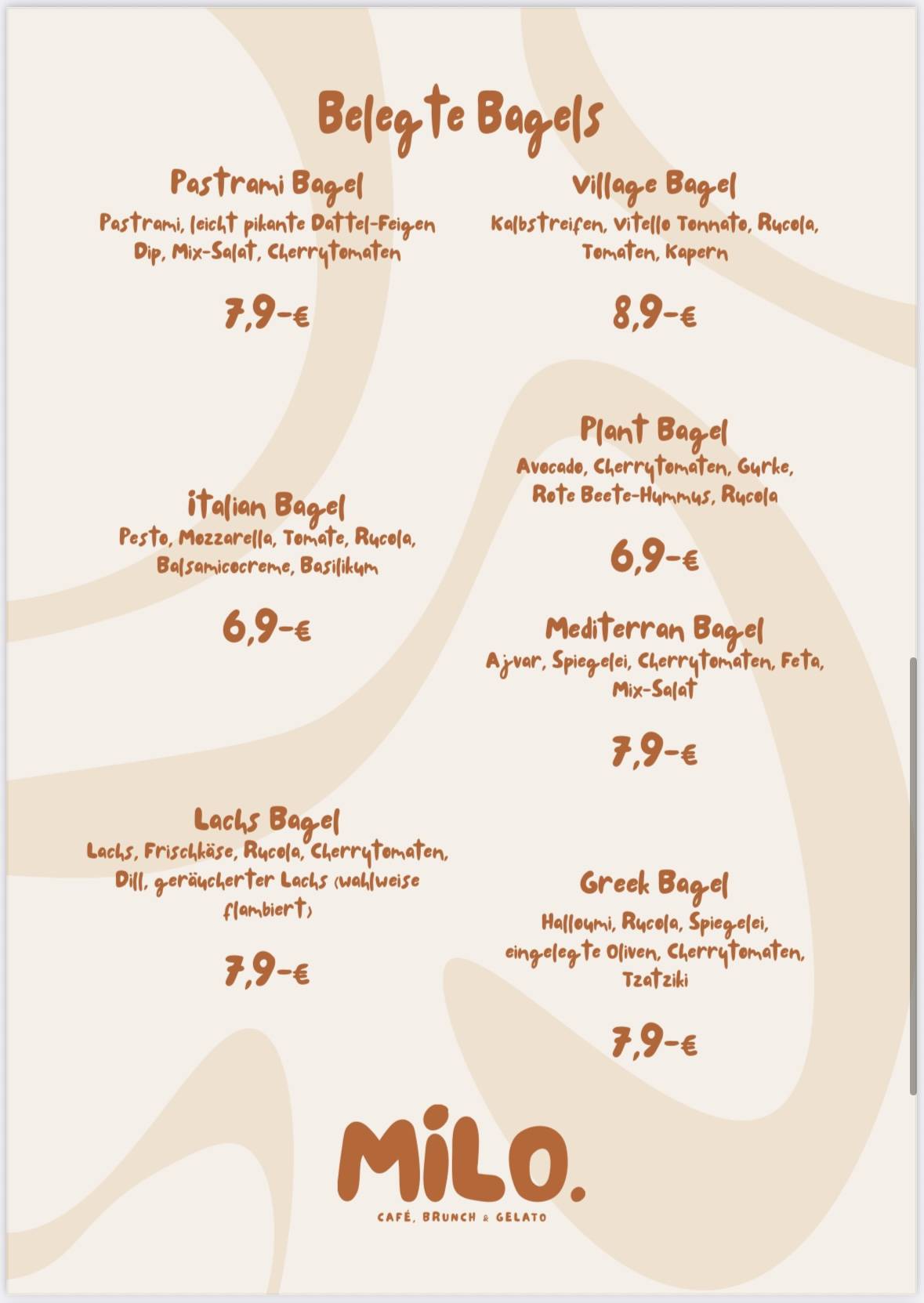 Café Milo Bonn меню