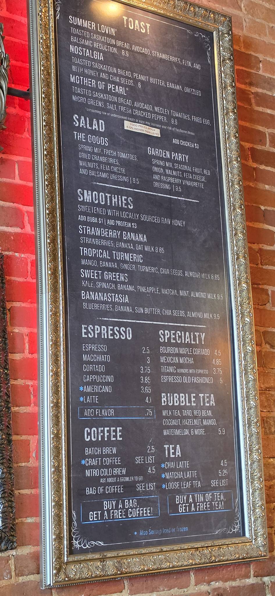 Cafe Rhema меню