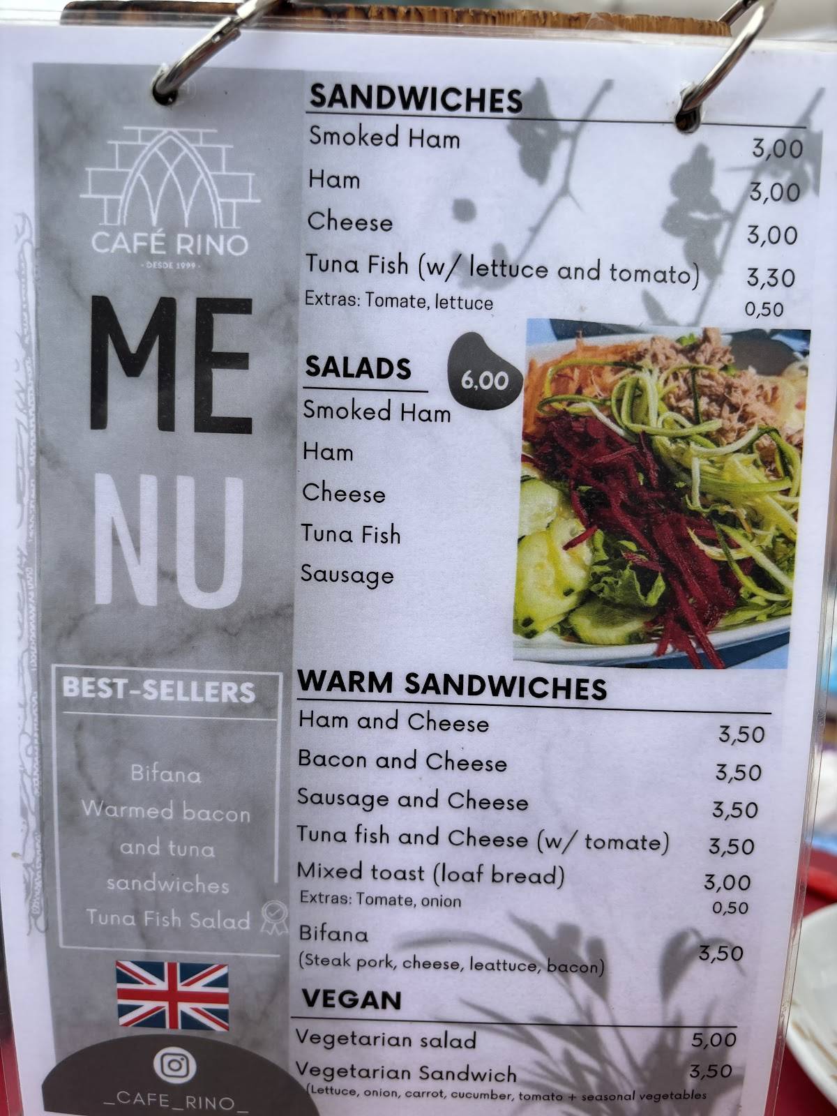 Café Rino меню