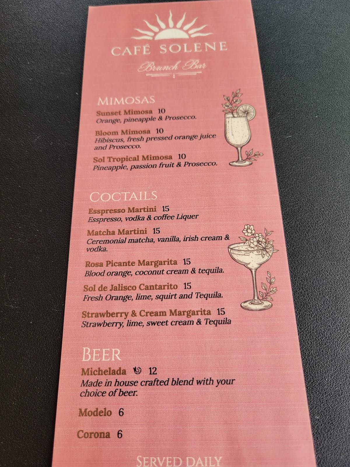 Cafe Solene меню