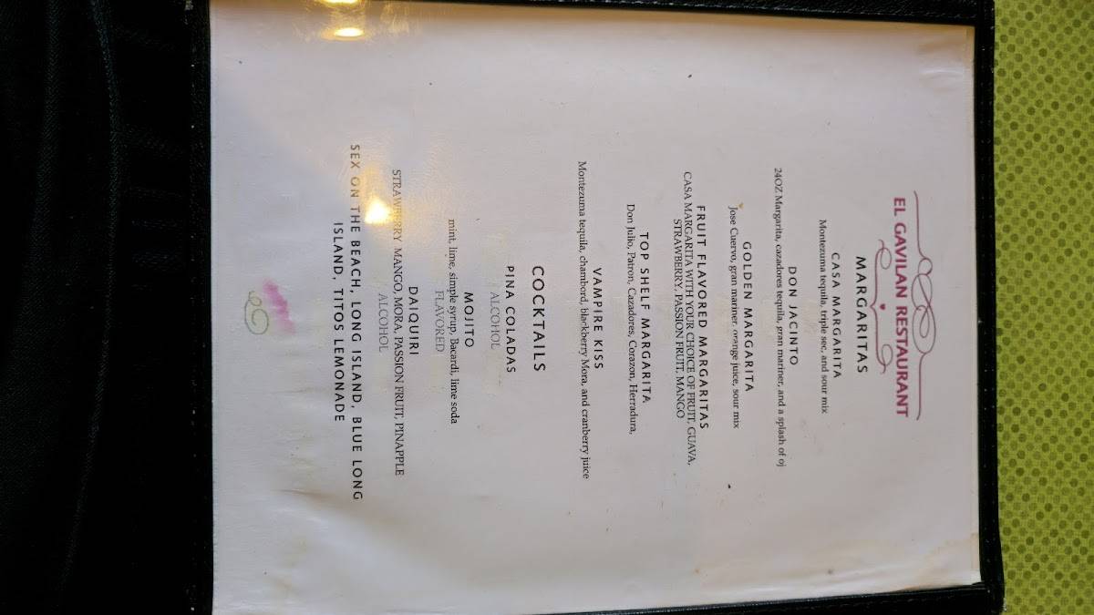El Gavilan Restaurant меню