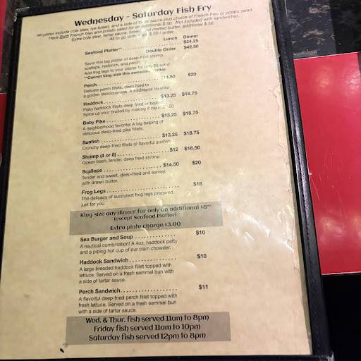 Camelot Bar and Grill меню