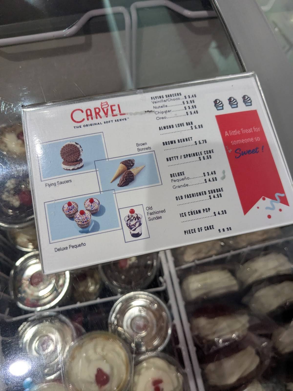 Carvel меню