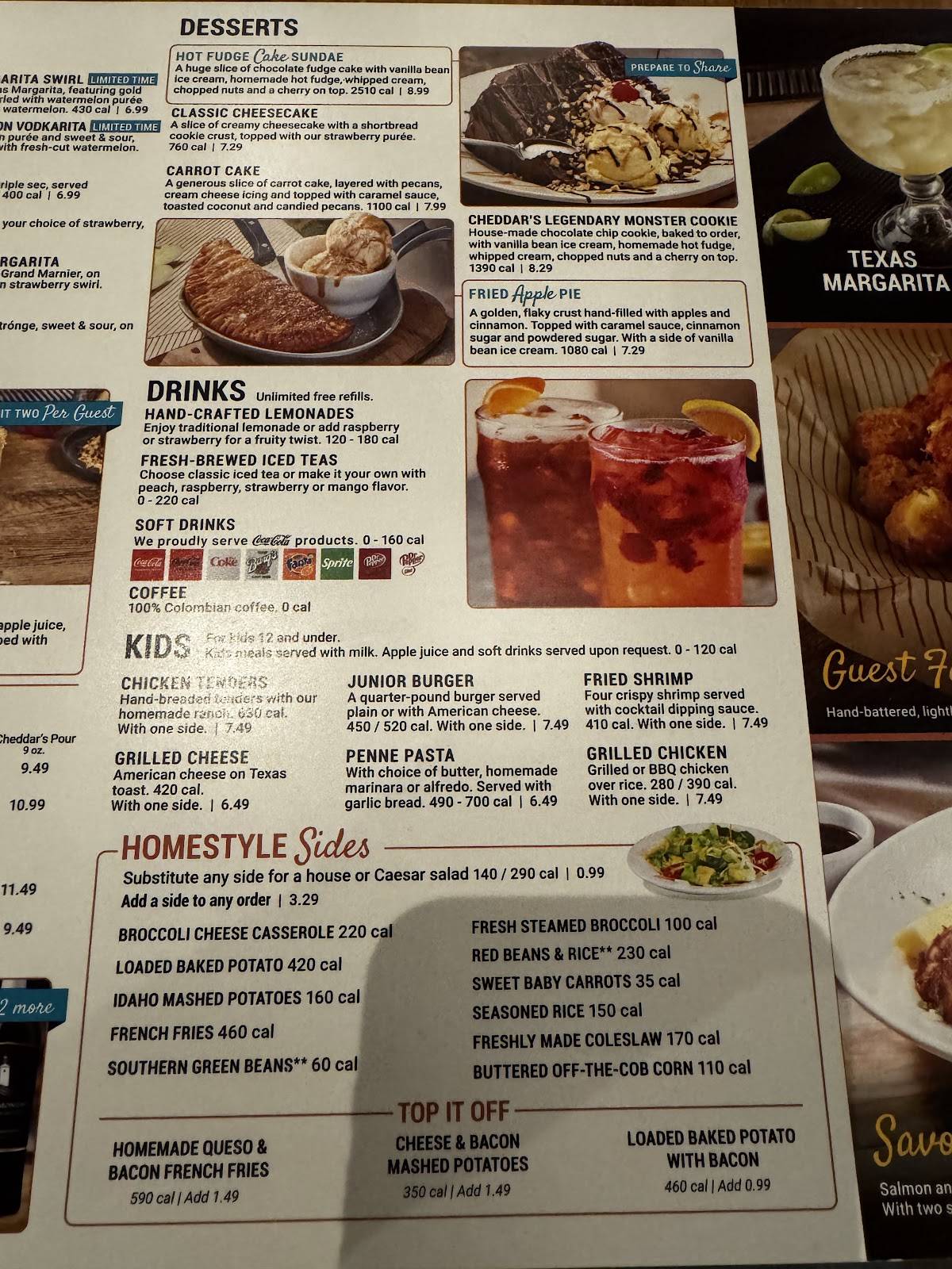 Cheddar's Scratch Kitchen меню