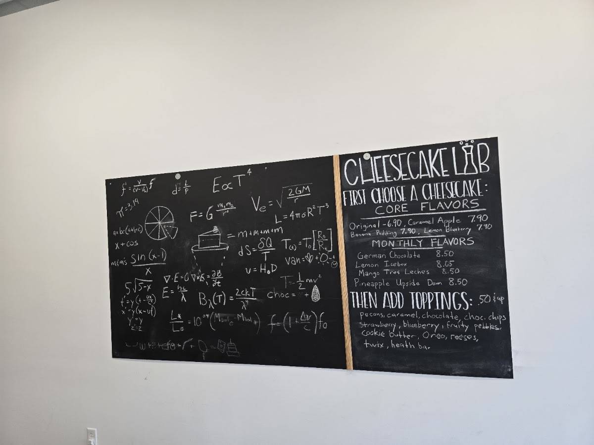 Cheesecake lab меню