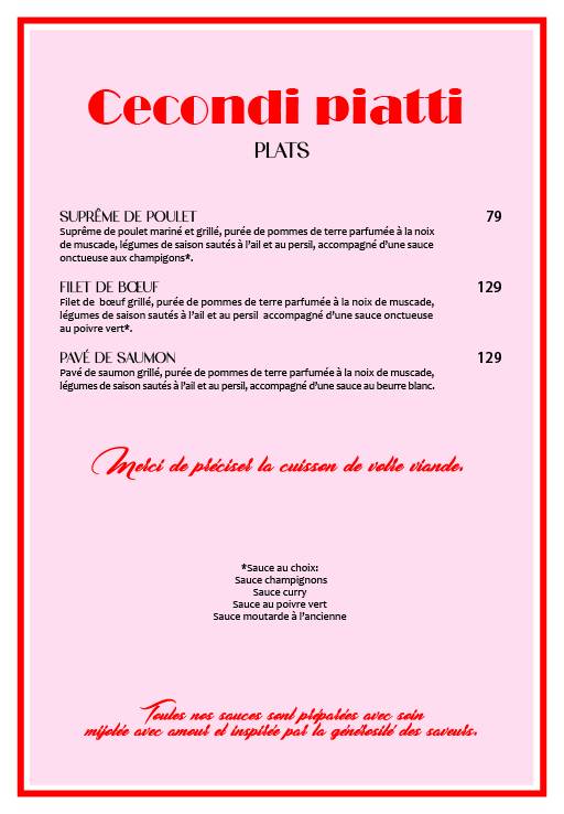 Chez PINO меню
