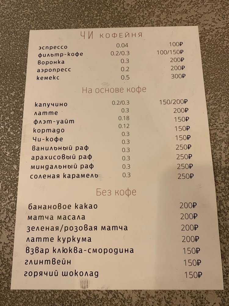 Чи меню