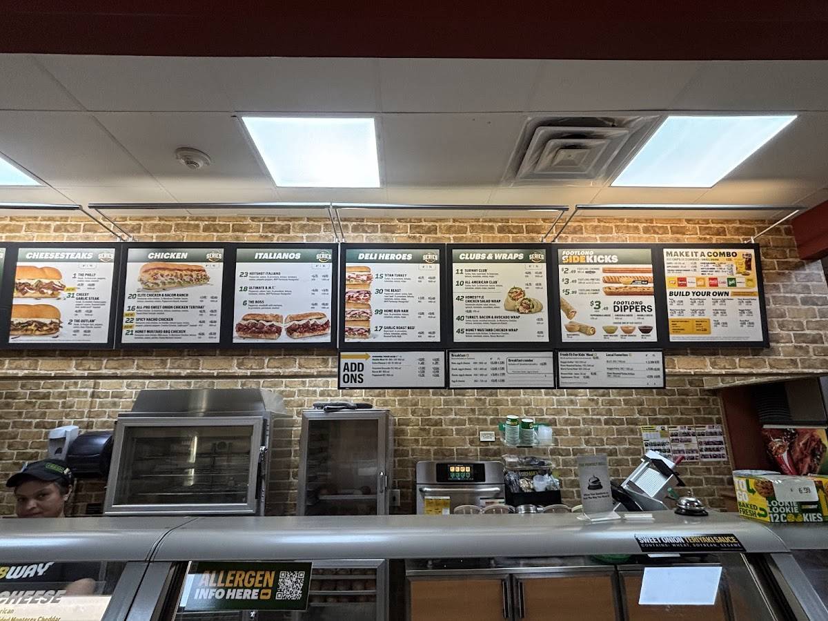 Subway меню