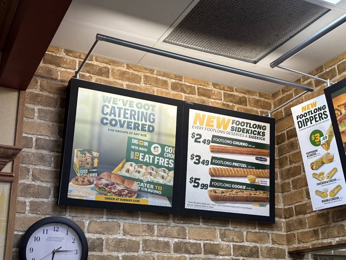 Subway меню