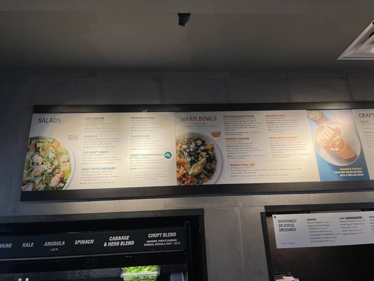 Chopt Creative Salad Co. меню