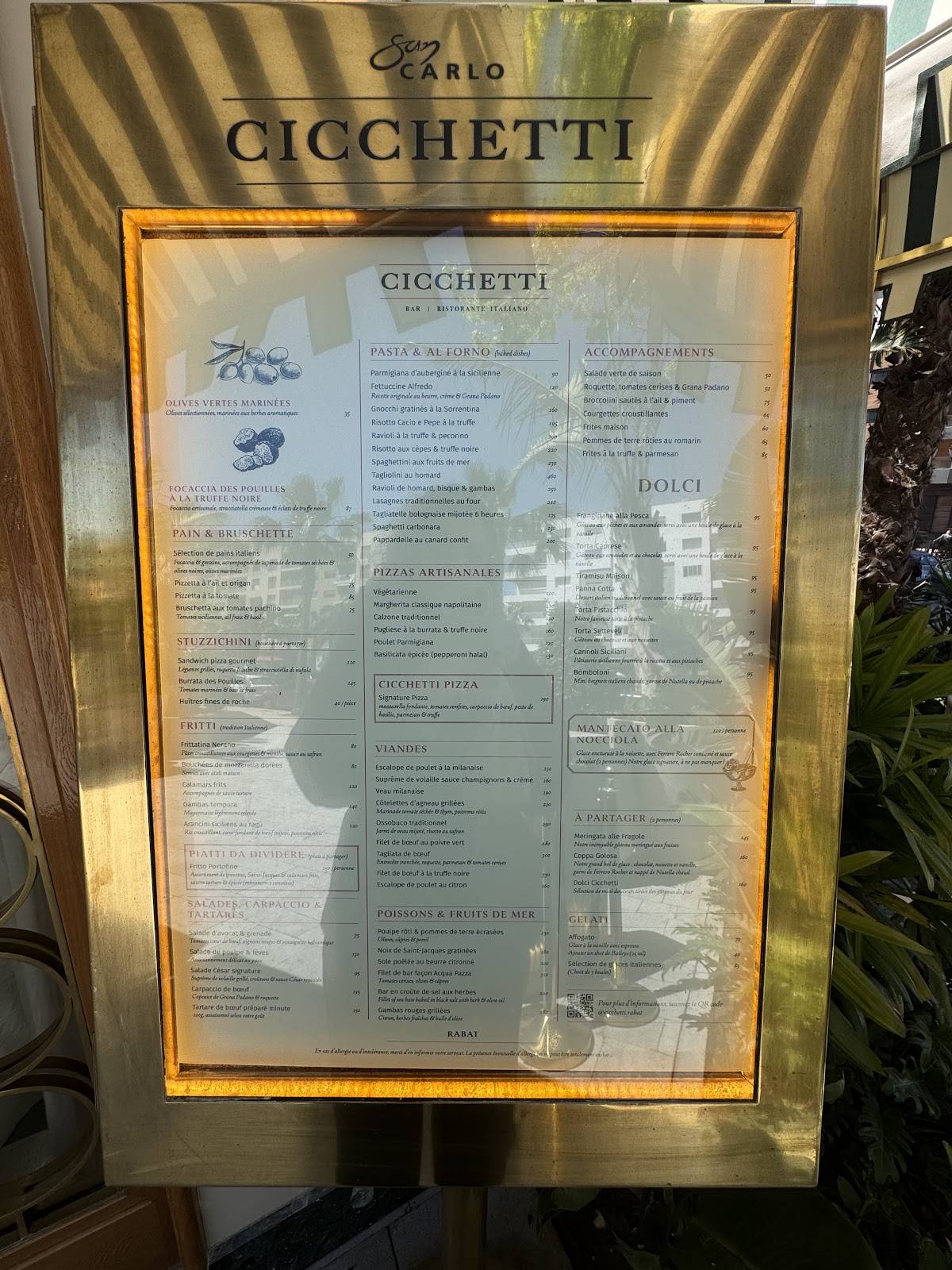 Cicchetti Rabat меню